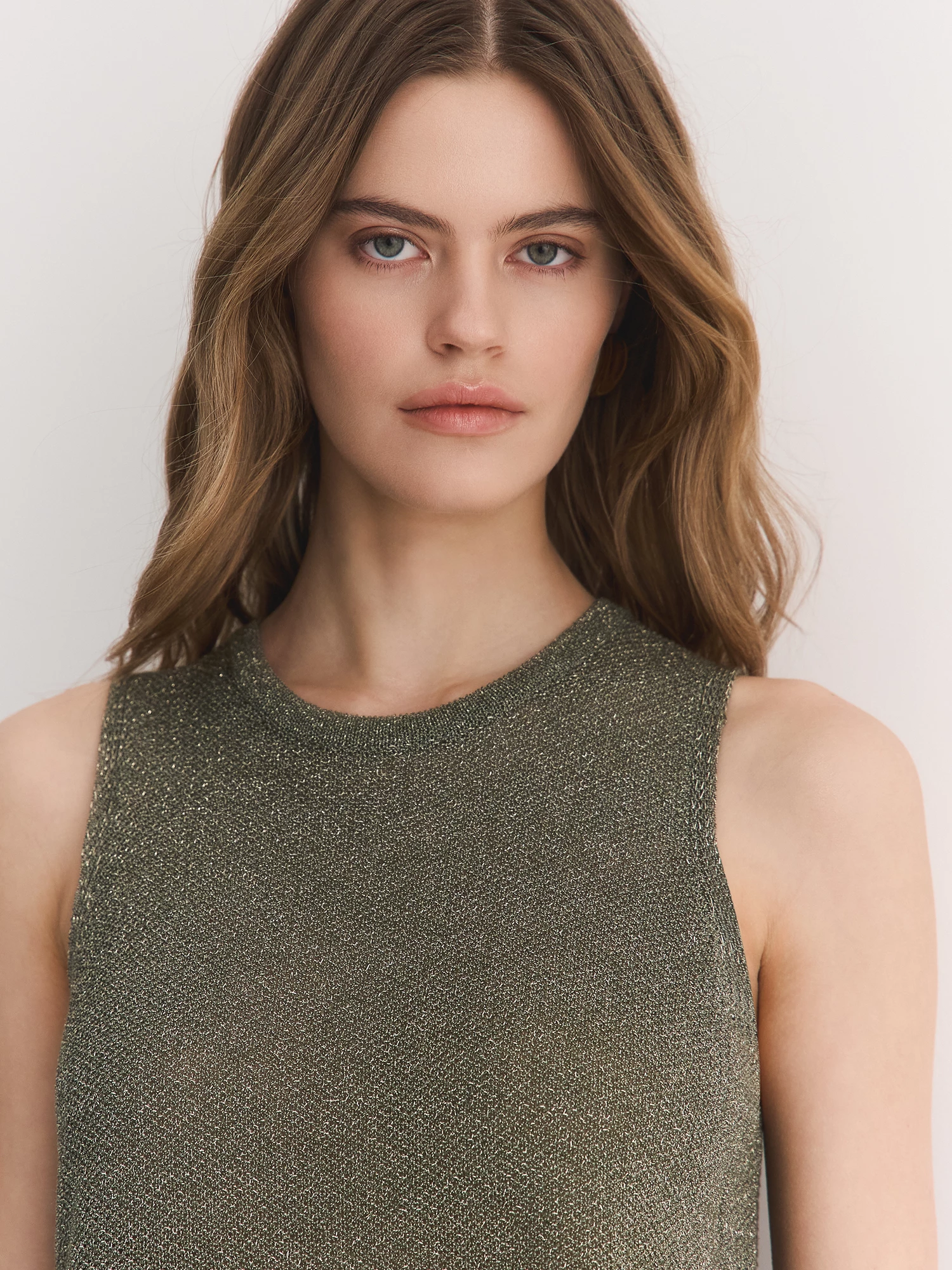 Прямой топ из хлопковой пряжи Elis арт. TP0169VP