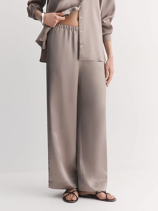 Прямые брюки с атласным блеском Elis арт. TR053451