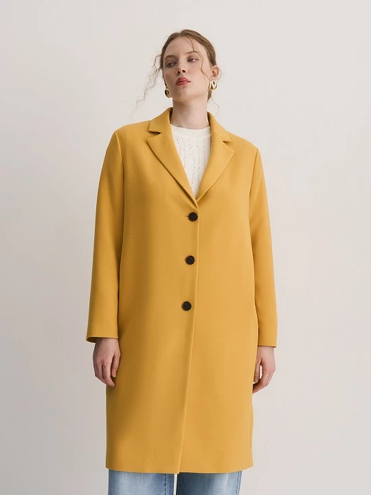 Яркое пальто из плотной вискозной ткани Lalis арт. PS0017