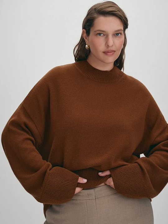 Вязаный джемпер с длинным рукавом из шерсти мериноса Lalis арт. JM0171V