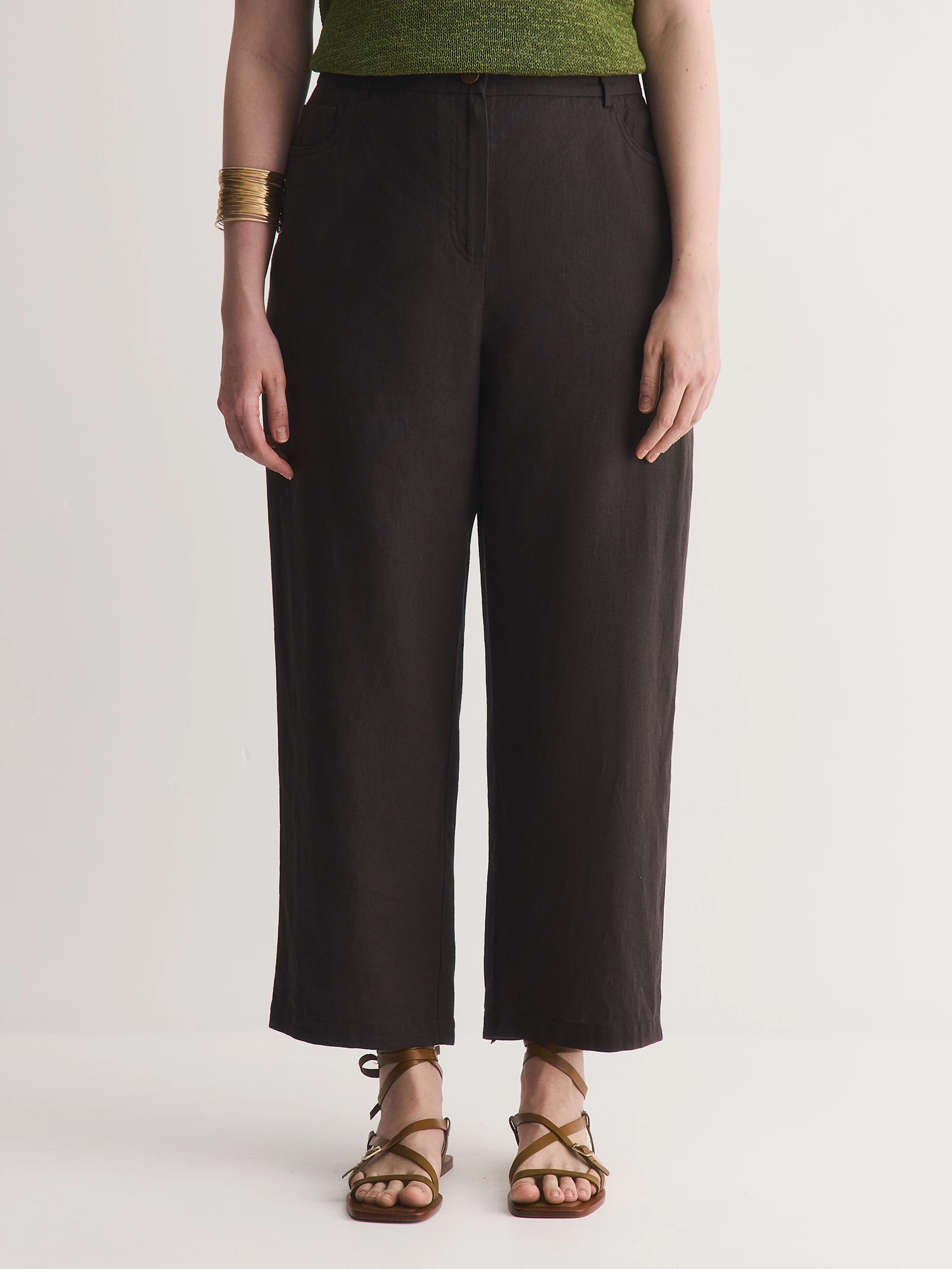 Брюки изо льна в джинсовом стиле Lalis арт. TR0768R