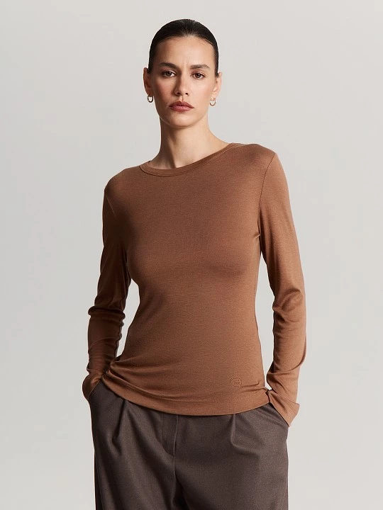 Лонгслив из вискозного трикотажа с шерстью Elis арт. LS0005K