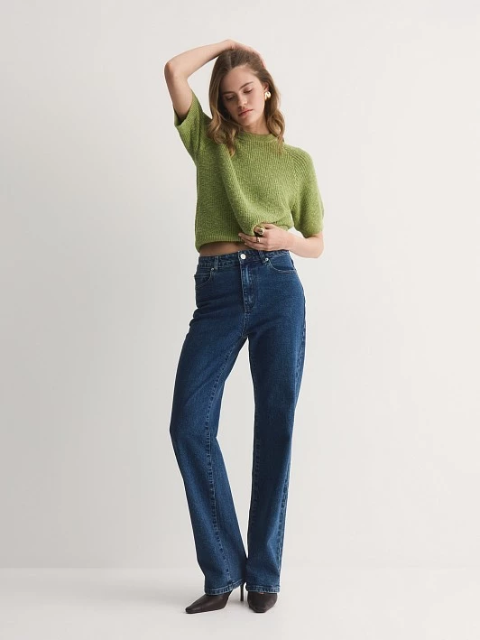 Прямые широкие джинсы с высокой посадкой Elis арт. DJ01725Y1