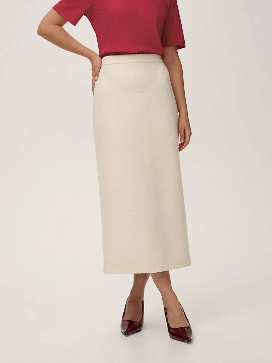 Прямая юбка из вареной шерсти Elis арт. SK0582