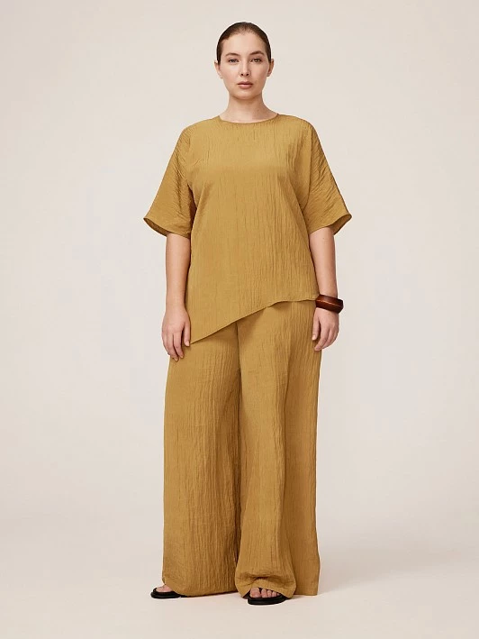Струящиеся брюки цвета охры Lalis арт. TR0556