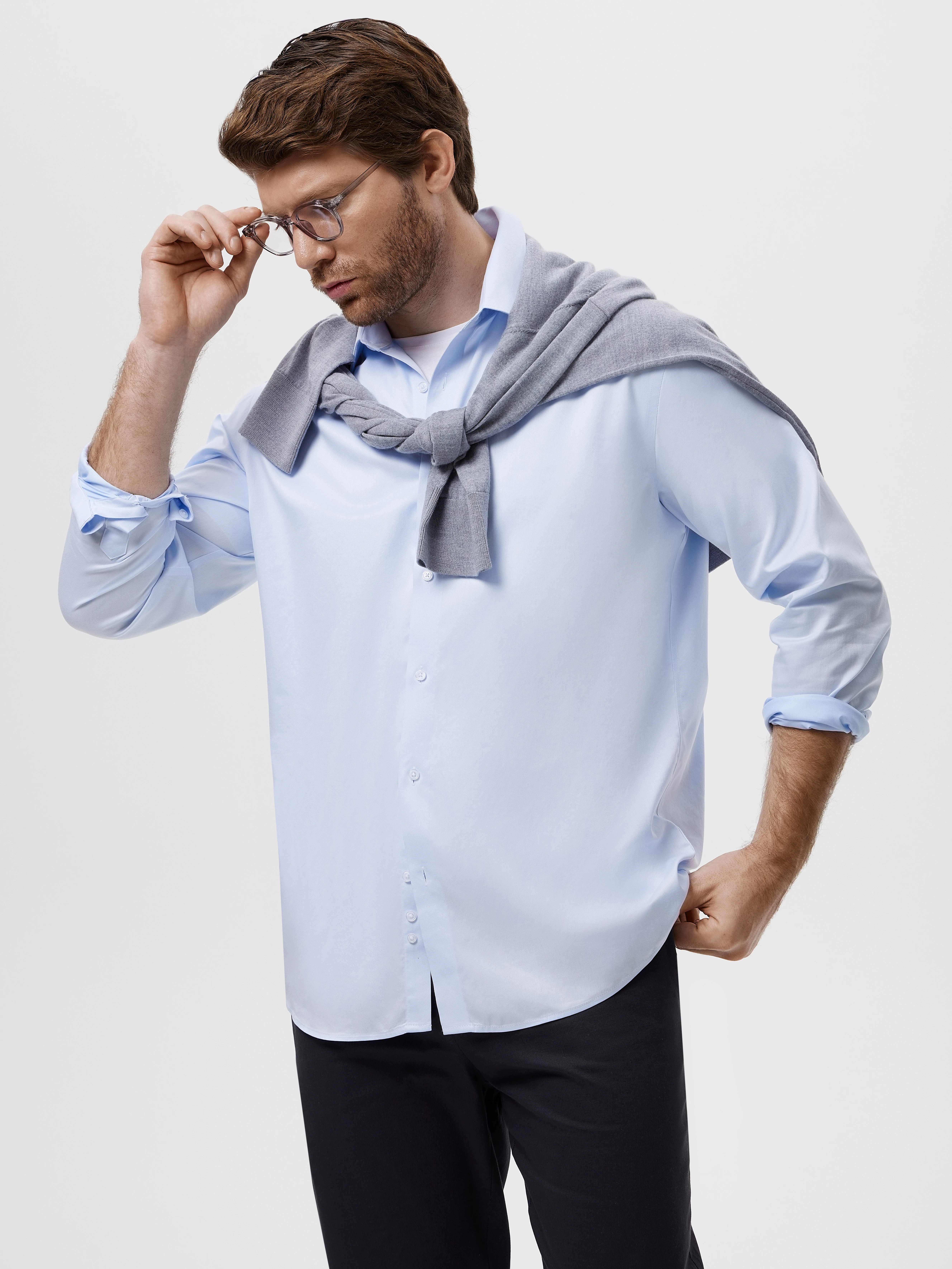 Рубашка regular из хлопка non iron 20line арт. ISO0036Y1N