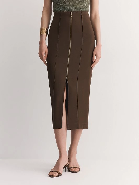 Юбка с застежкой на молнию и разрезом Elis арт. SK0513