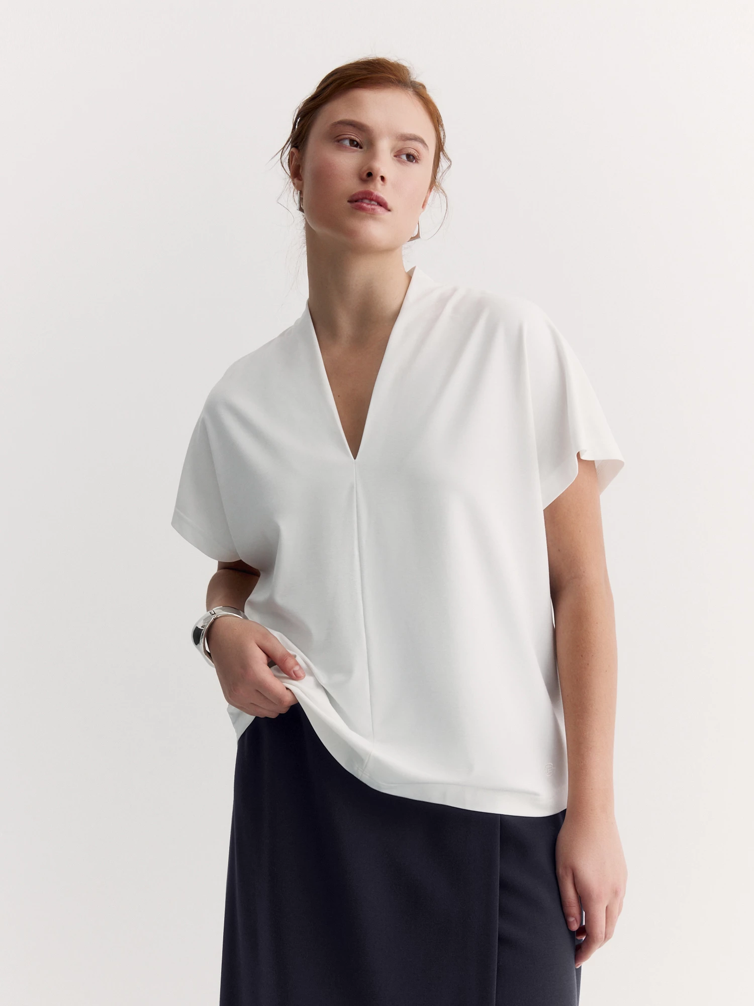 Блуза с коротким рукавом из вискозного трикотажа Lalis арт. BL1871K