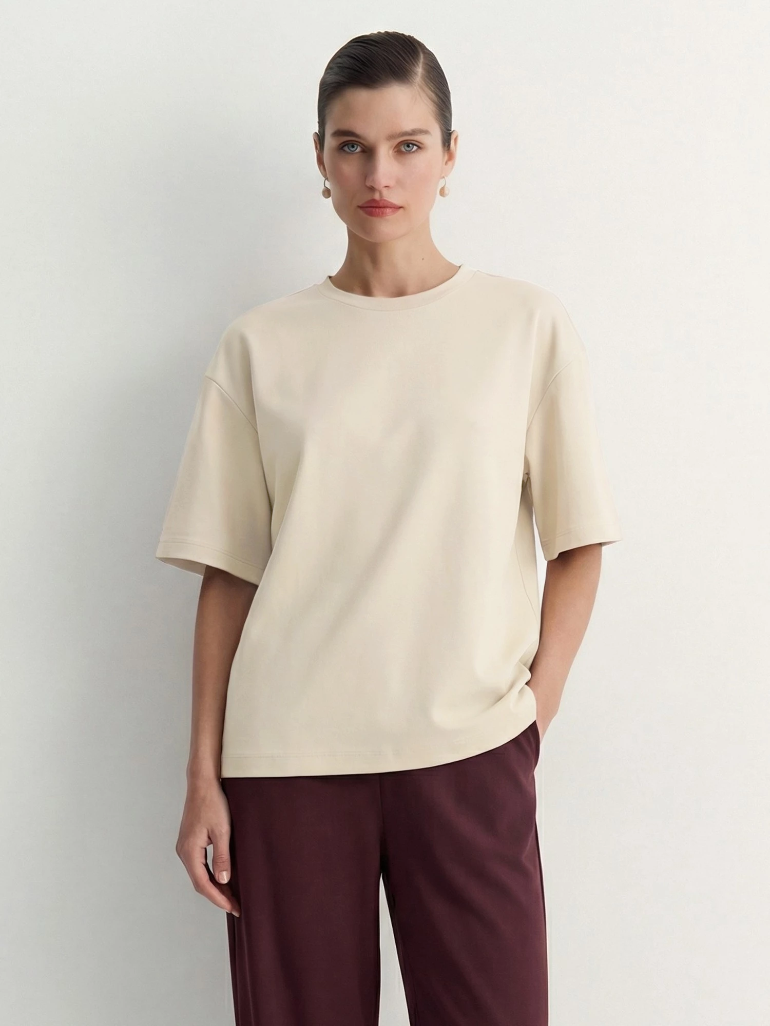 Свитшот с коротким рукавом из вискозного трикотажа Elis арт. BS0085KP