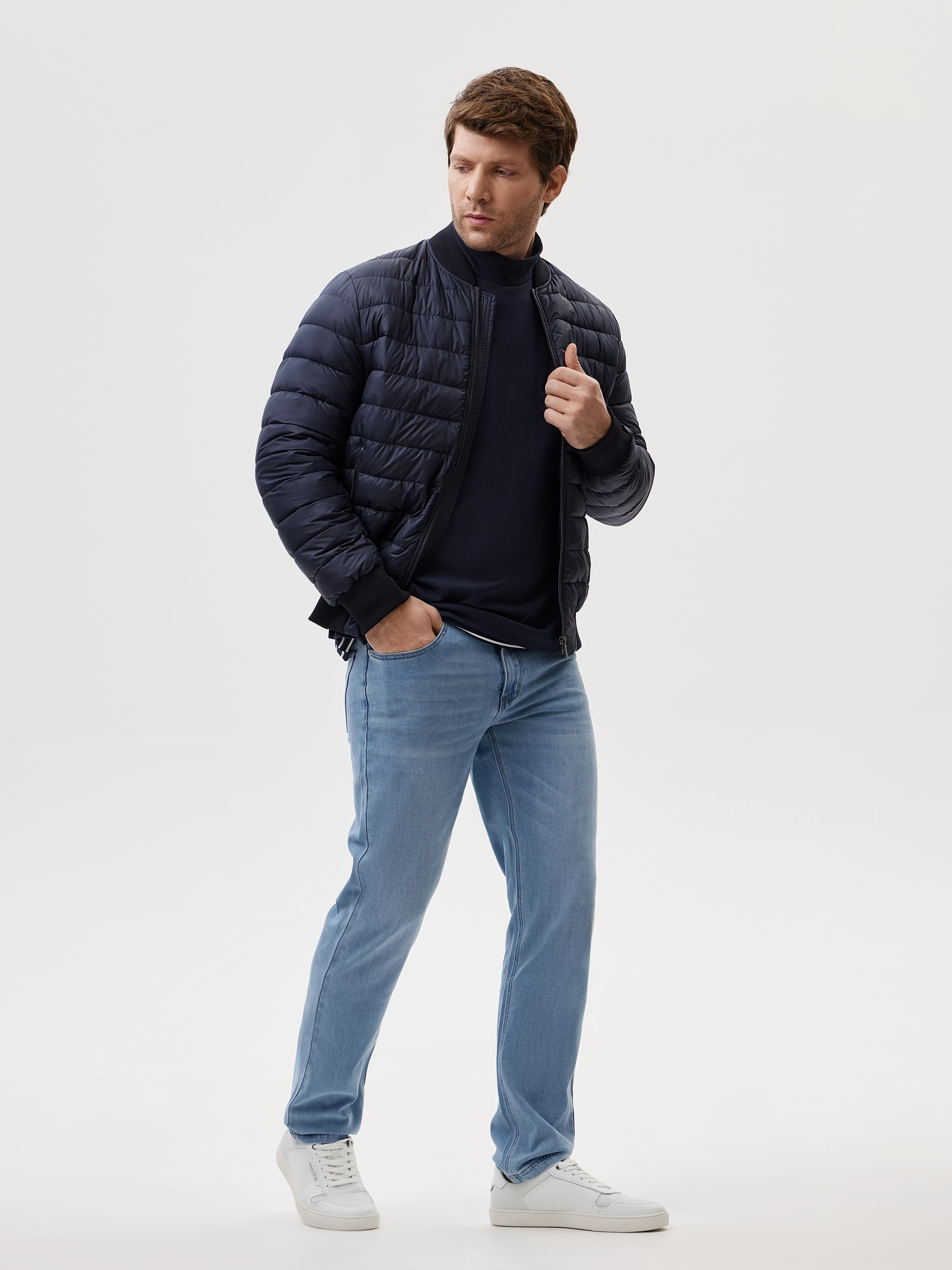 Куртка-бомбер с подвязами и утеплителем из синтепуха 20line арт. IBH0001B