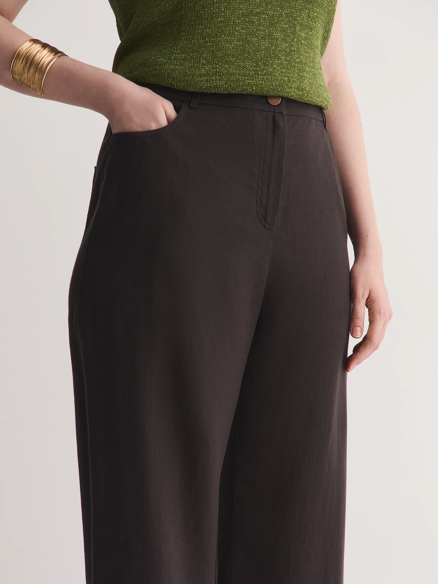 Брюки изо льна в джинсовом стиле Lalis арт. TR0768R