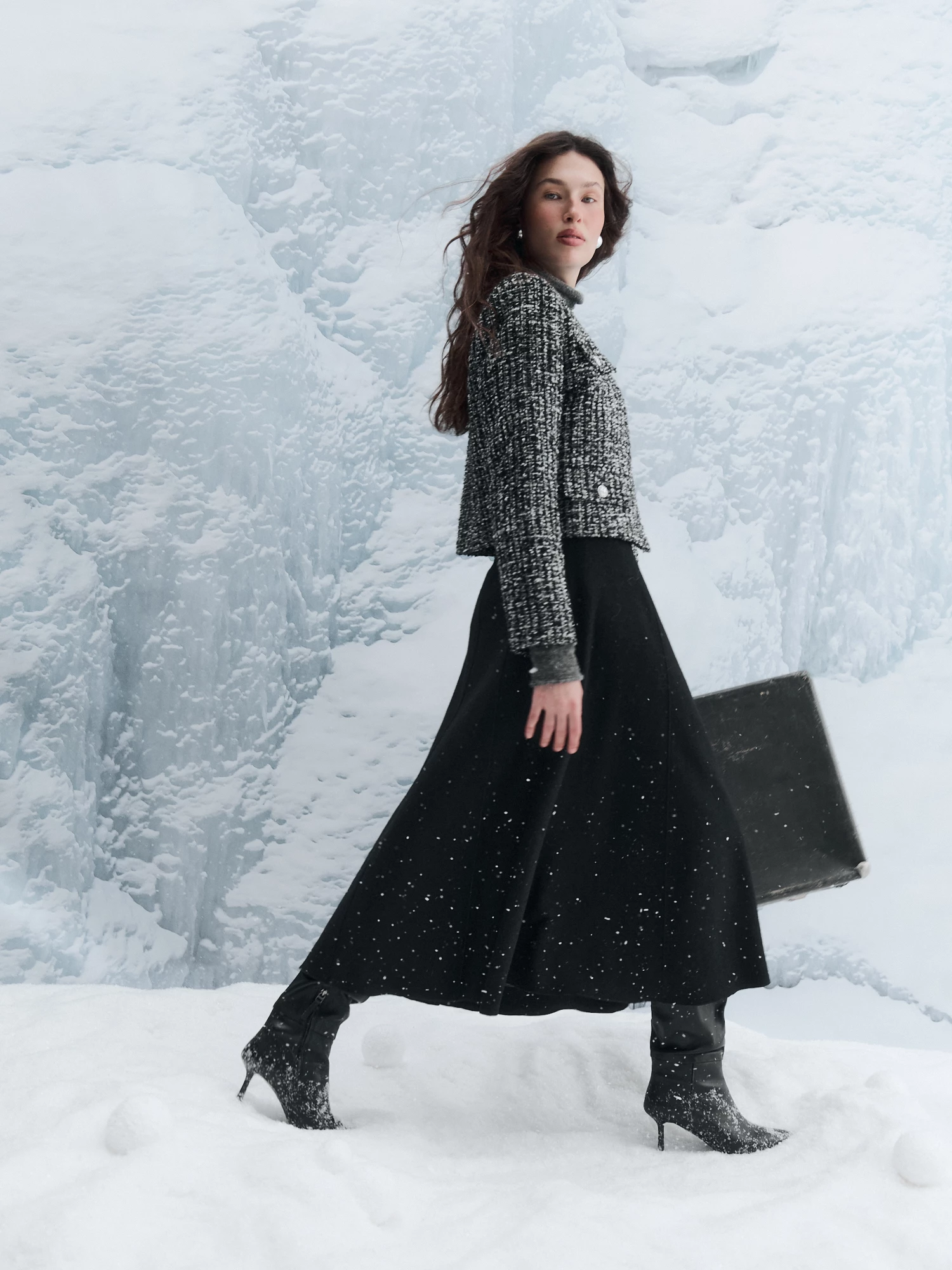 Расклешенная юбка из вареной шерсти Elis арт. SK0595K