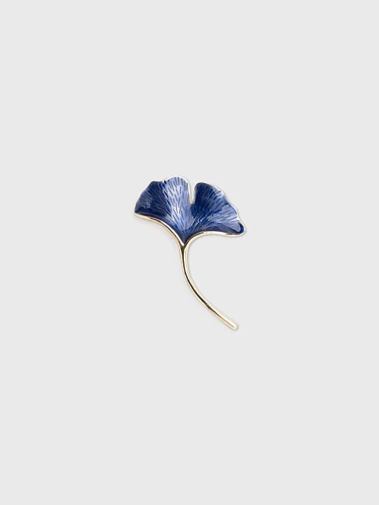 Золотистая брошь "Гинкго" Elis арт. PI0072