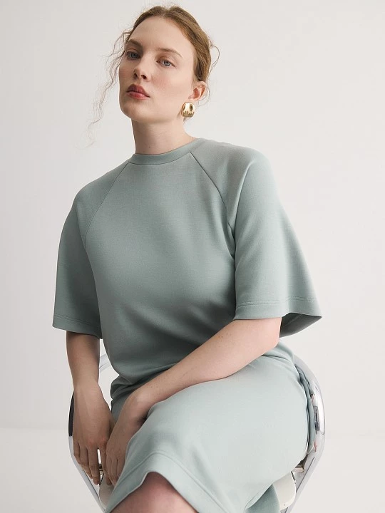 Платье из вискозного трикотажа с рукавом реглан Lalis арт. DR0870K