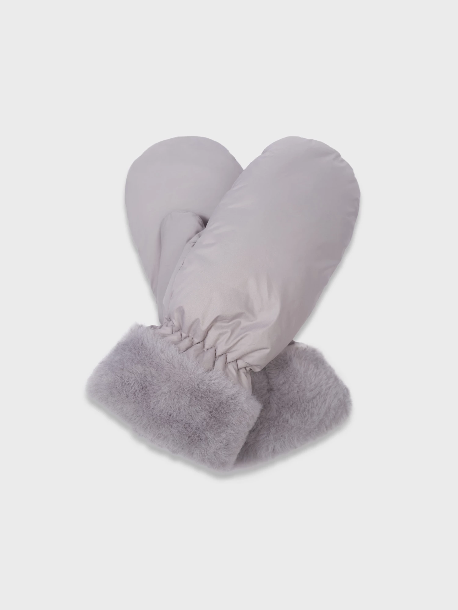 Дутые утепленные варежки с искусственным мехом Elis арт. MN0005