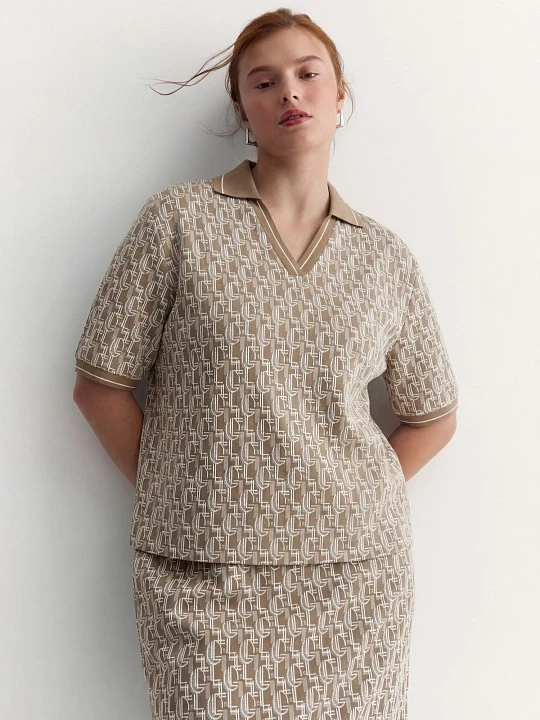 Блуза из рельефного трикотажного жаккарда Lalis арт. BL1777K