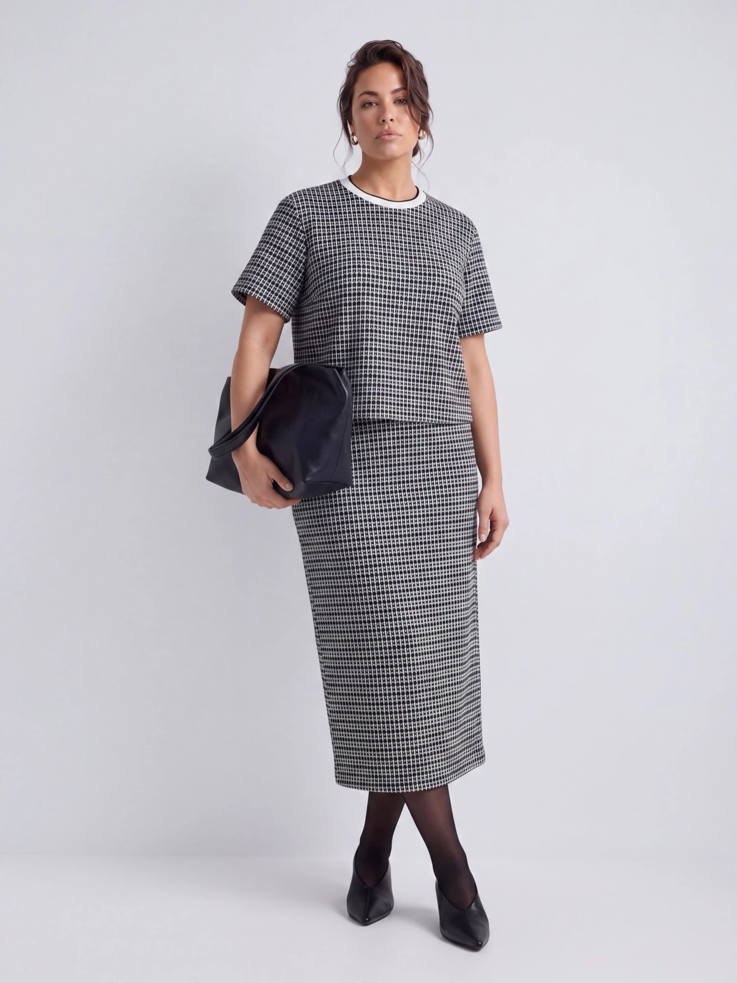 Блуза с коротким рукавом из жаккардовой ткани Lalis арт. BL2069K