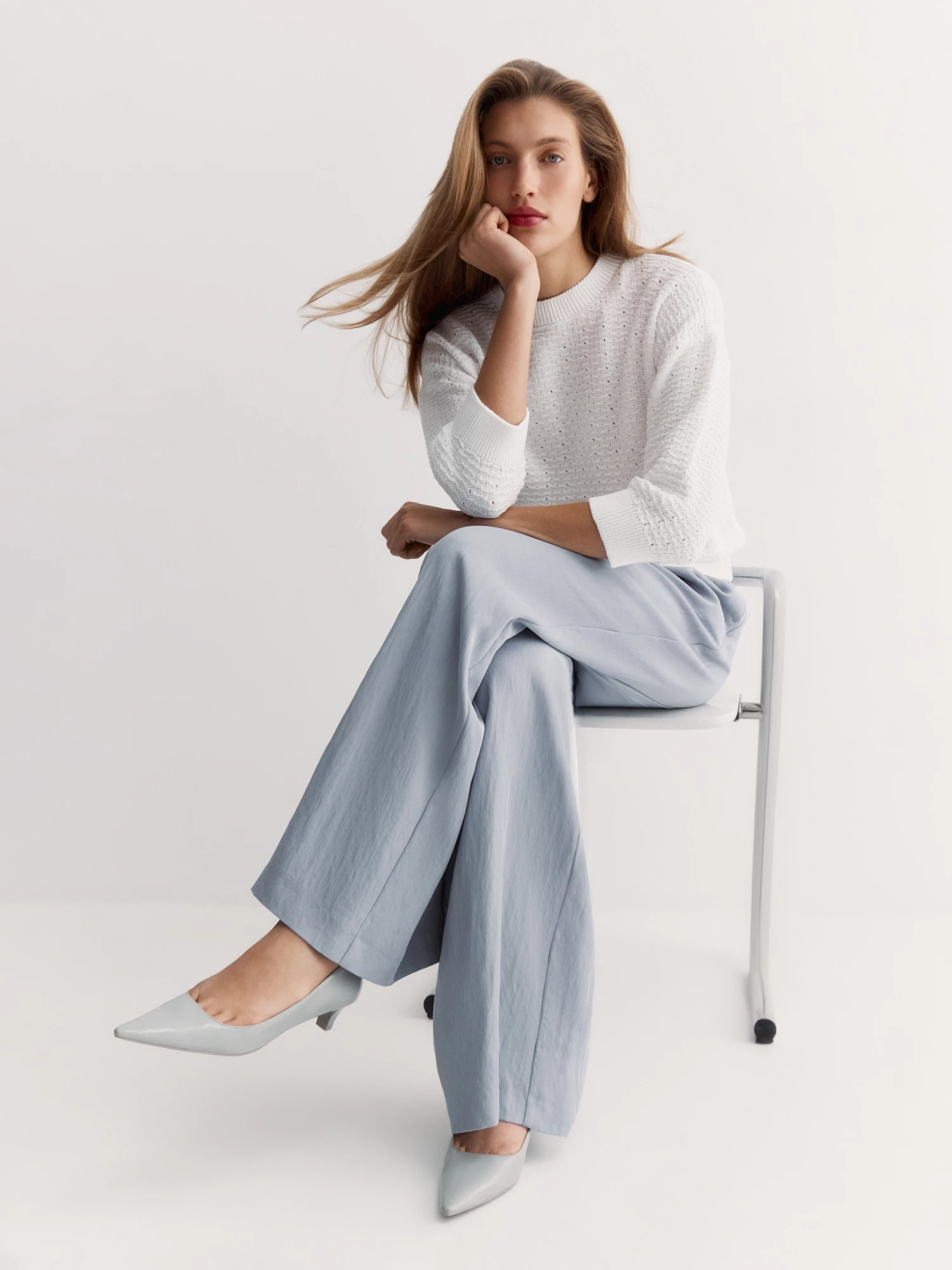 Джемпер из 100% хлопка с дизайнерским переплетением нитей Elis арт. JM0116V5