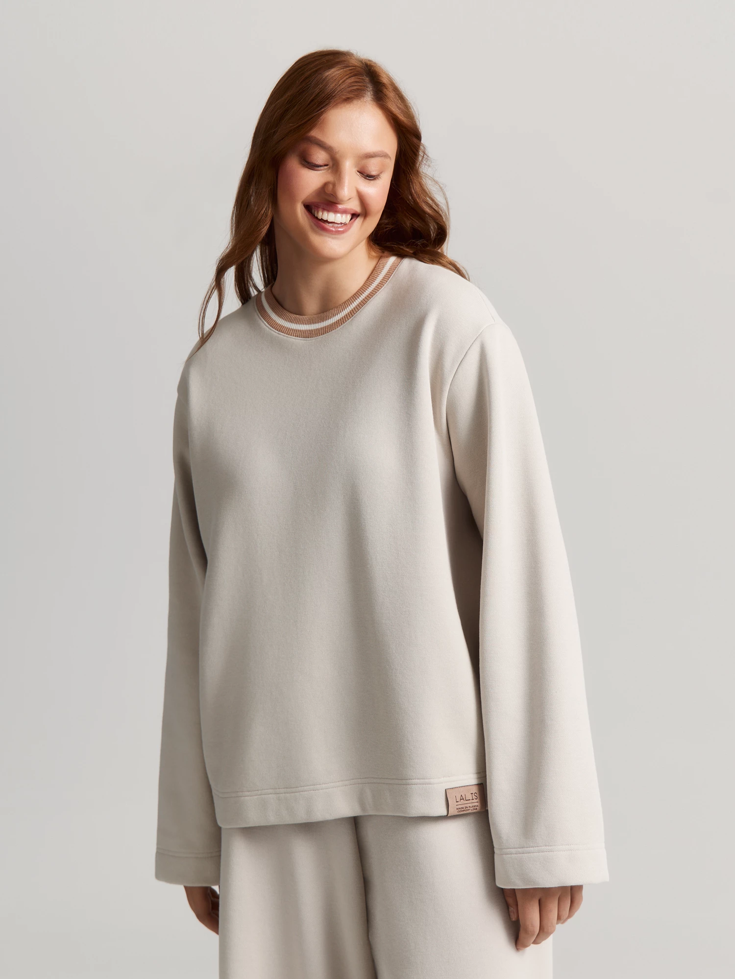 Свитшот из хлопкового трикотажа Lalis арт. BS1676K