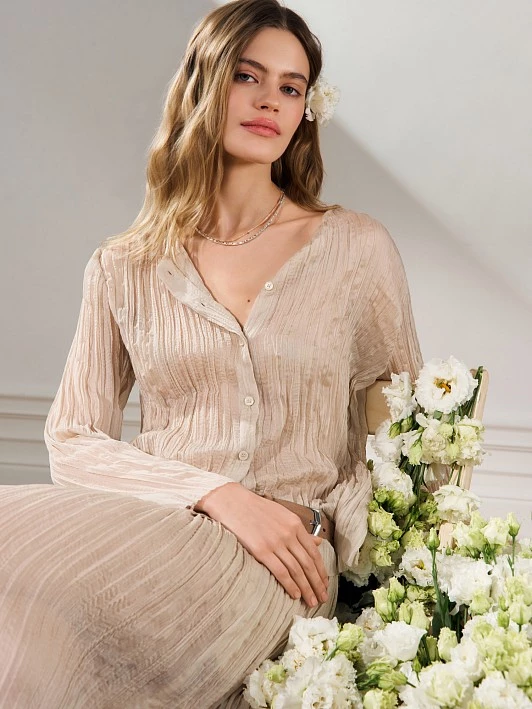 Блуза из жатой ткани Elis арт. BL1823