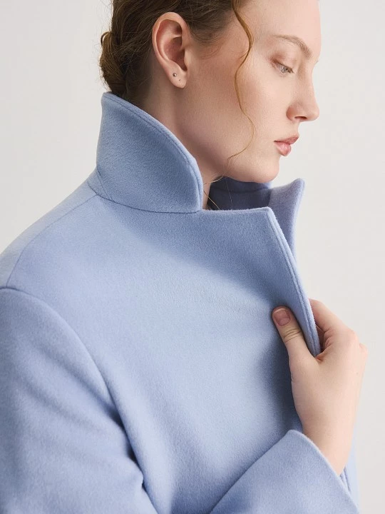 Длинное пальто из премиальной шерстяной ткани Lalis арт. PD0065