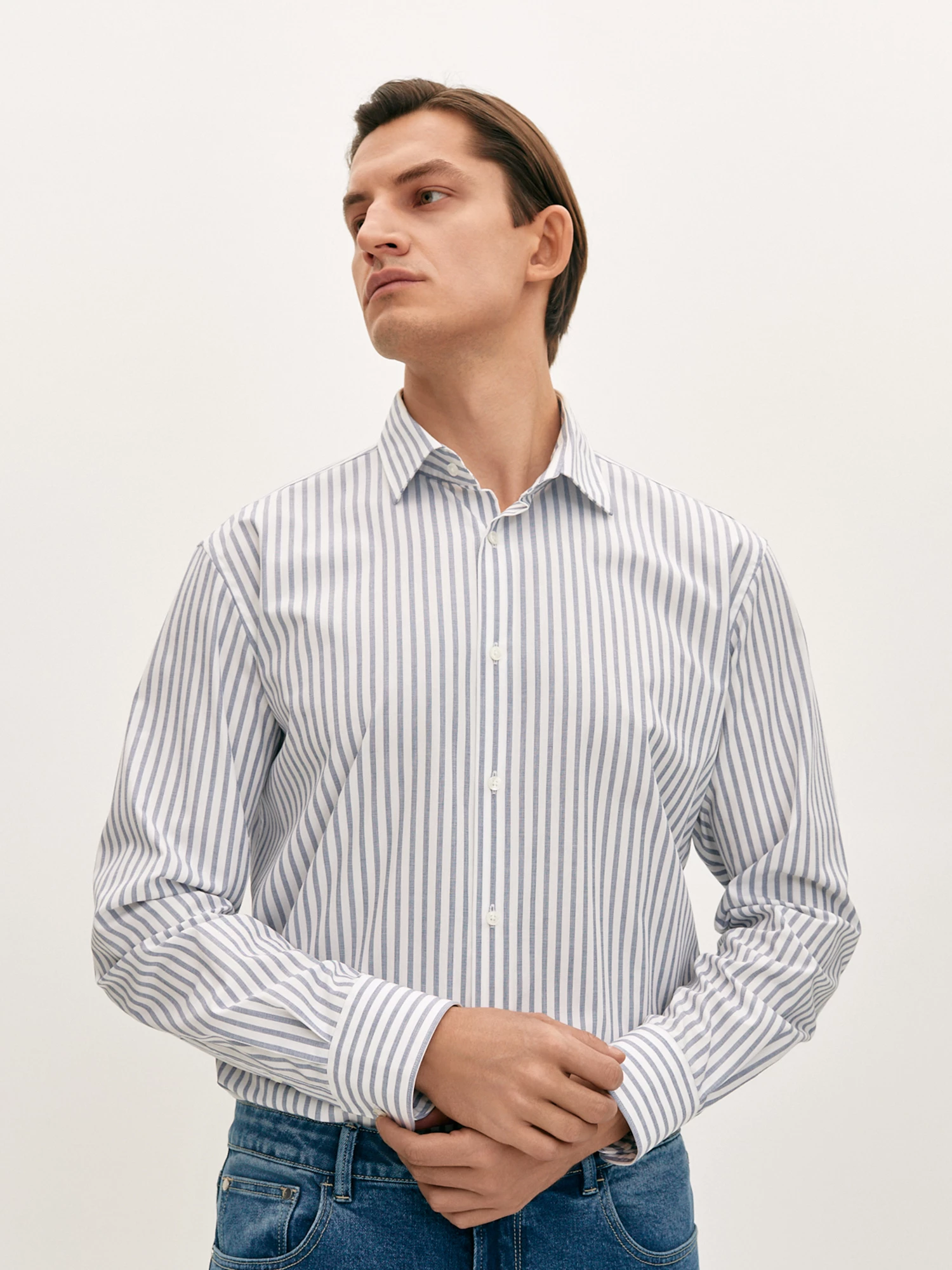 Рубашка из хлопка в полоску 20line арт. ISO0030Y2