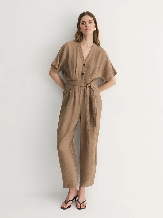 Комбинезон с цельнокроеным рукавом и поясом Elis арт. OV0023