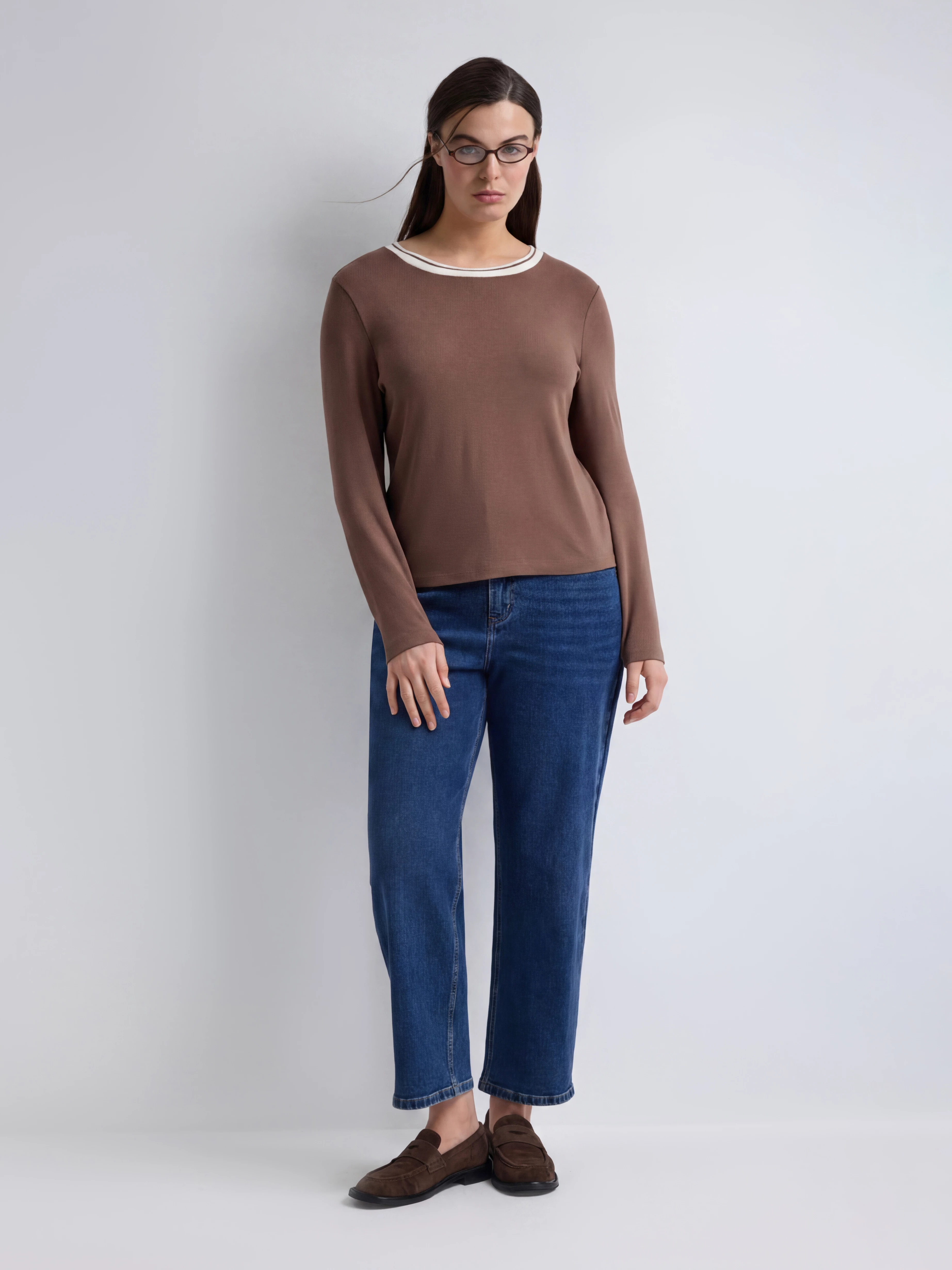 Трикотажный лонгслив с подвязом Lalis арт. LS0034K