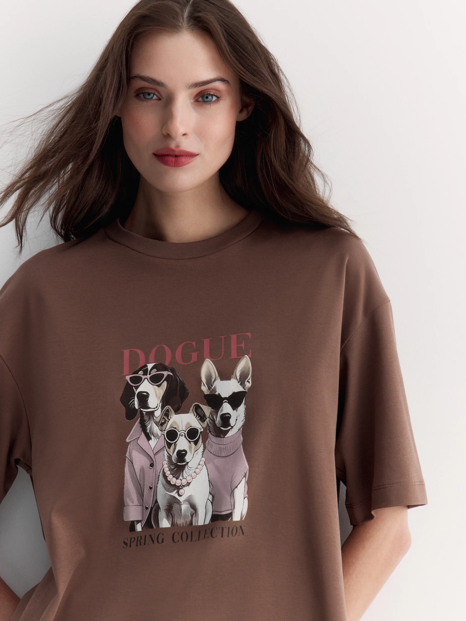 Футболка из мерсеризованного хлопка с дизайнерским принтом Elis арт. TS0166K