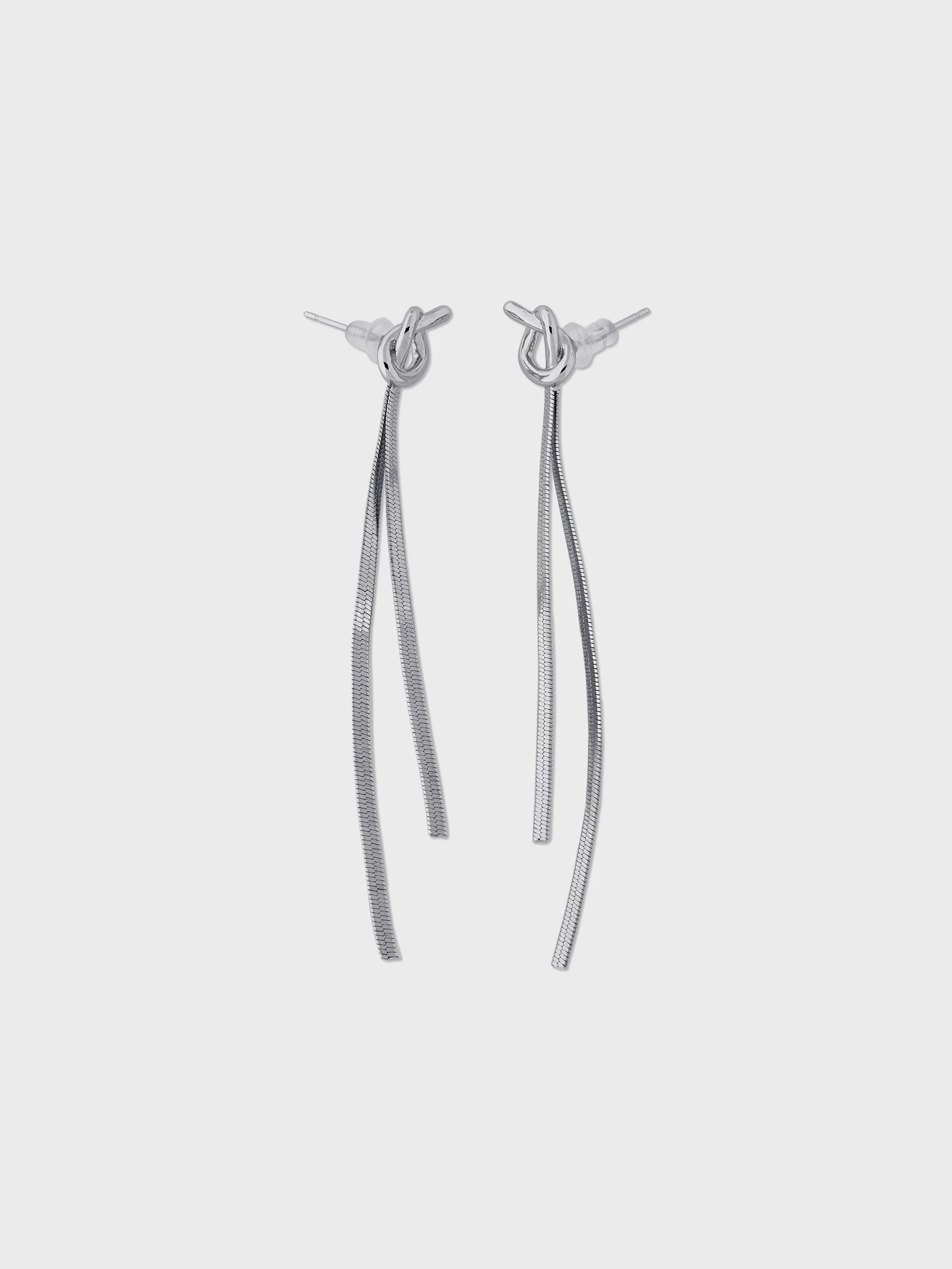 Серебристые серьги-спагетти Elis арт. EA0253