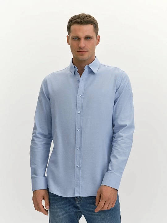 Рубашка slim из хлопковой ткани oxford 20line арт. IRU0128Y1N