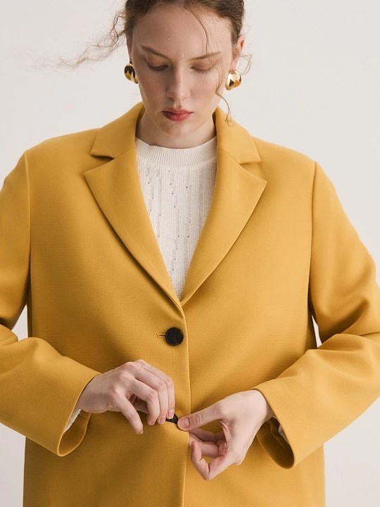 Яркое пальто из плотной вискозной ткани Lalis арт. PS0017