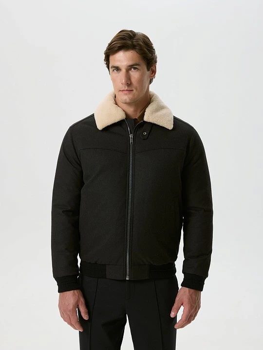 Куртка-авиатор из пальтовой ткани, утепленная наполнителем пух/перо 20line арт. IPH0023R5