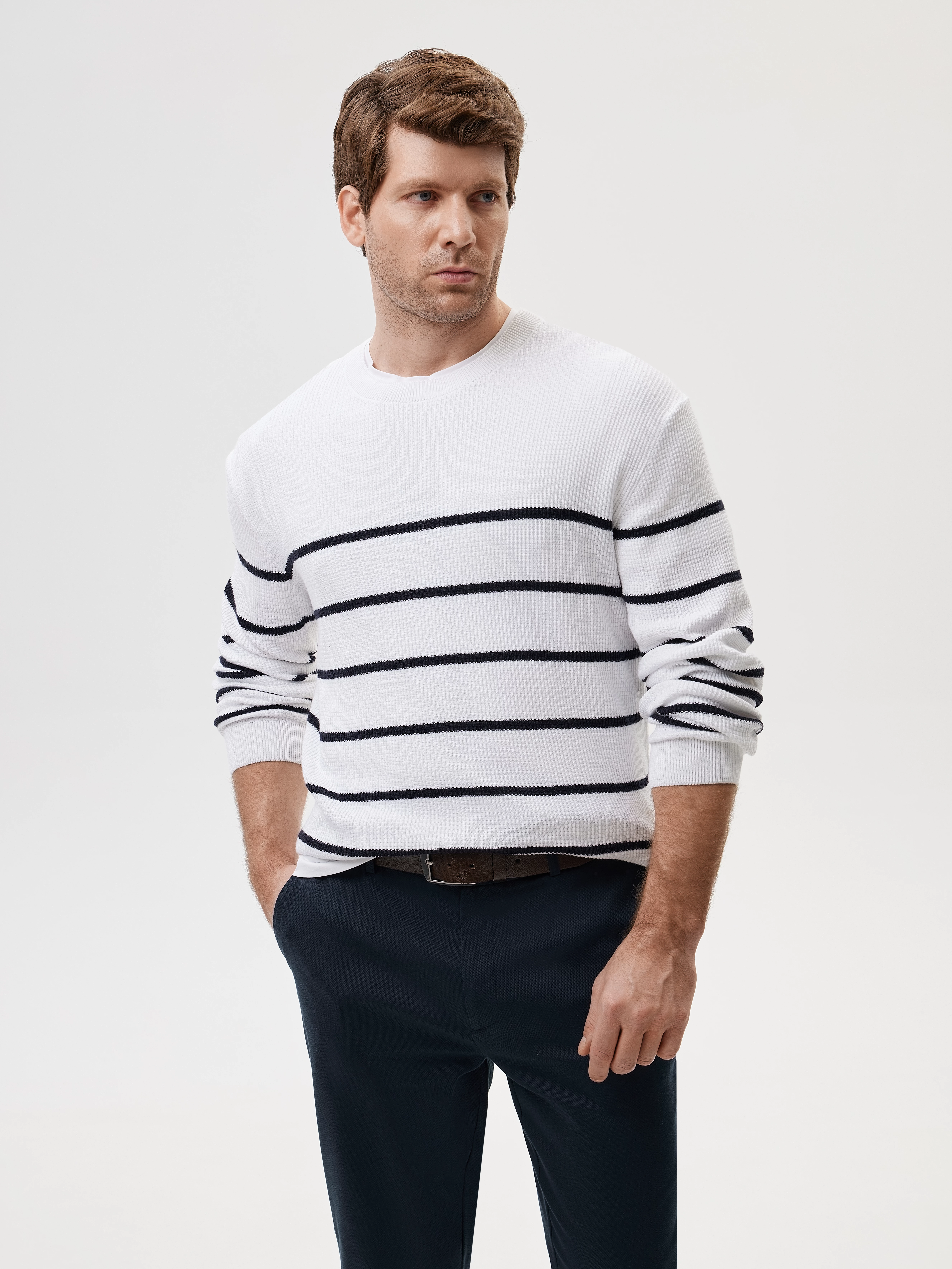 Джемпер вязаный из хлопка 20line арт. IJM0057V