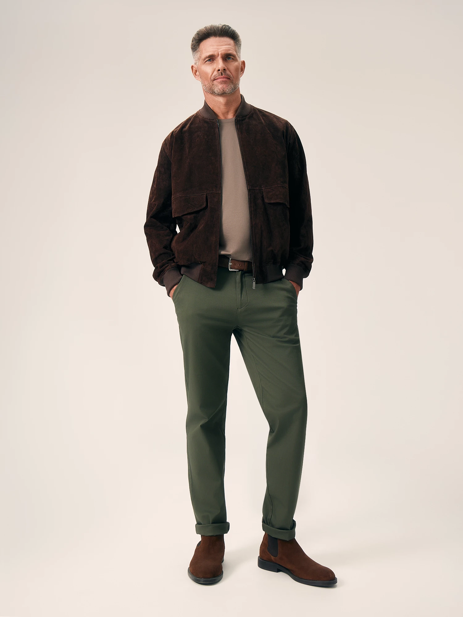 Куртка-бомбер из натуральной замши 20line арт. IBM0014Y1