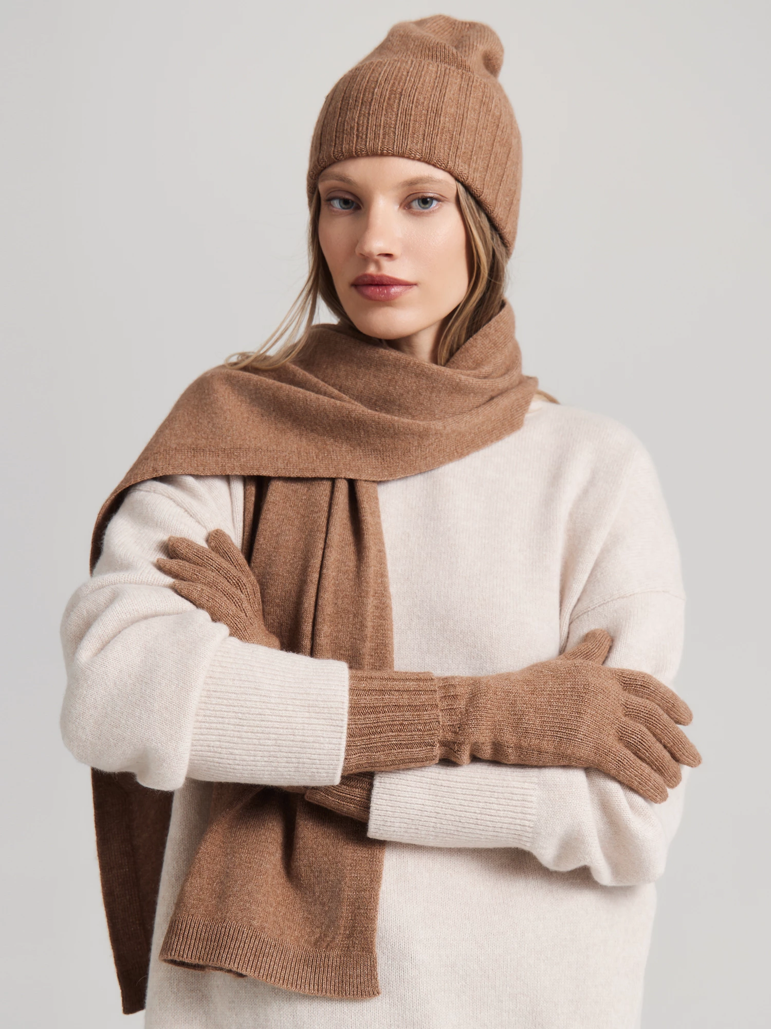 Шапка и шарф с кашемиром Elis арт. NWS0005V
