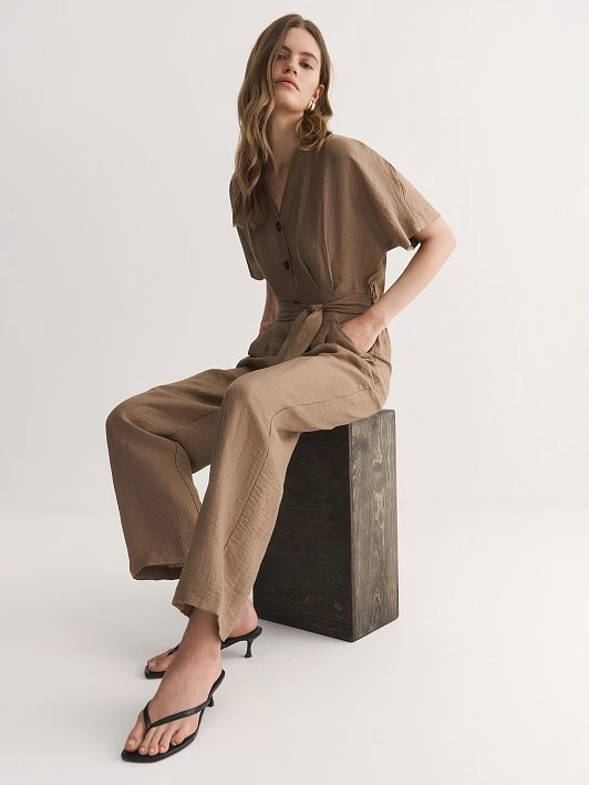 Комбинезон с цельнокроеным рукавом и поясом Elis арт. OV0023