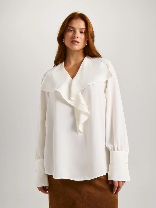 Блуза с широким струящимся воротником Lalis арт. BL1534