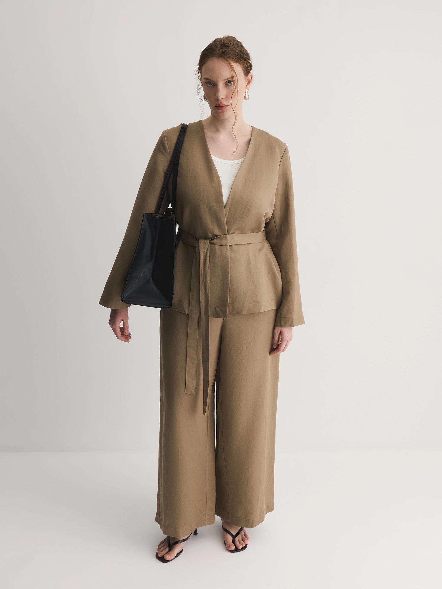 Прямые брюки изо льна и вискозы Lalis арт. TR05626