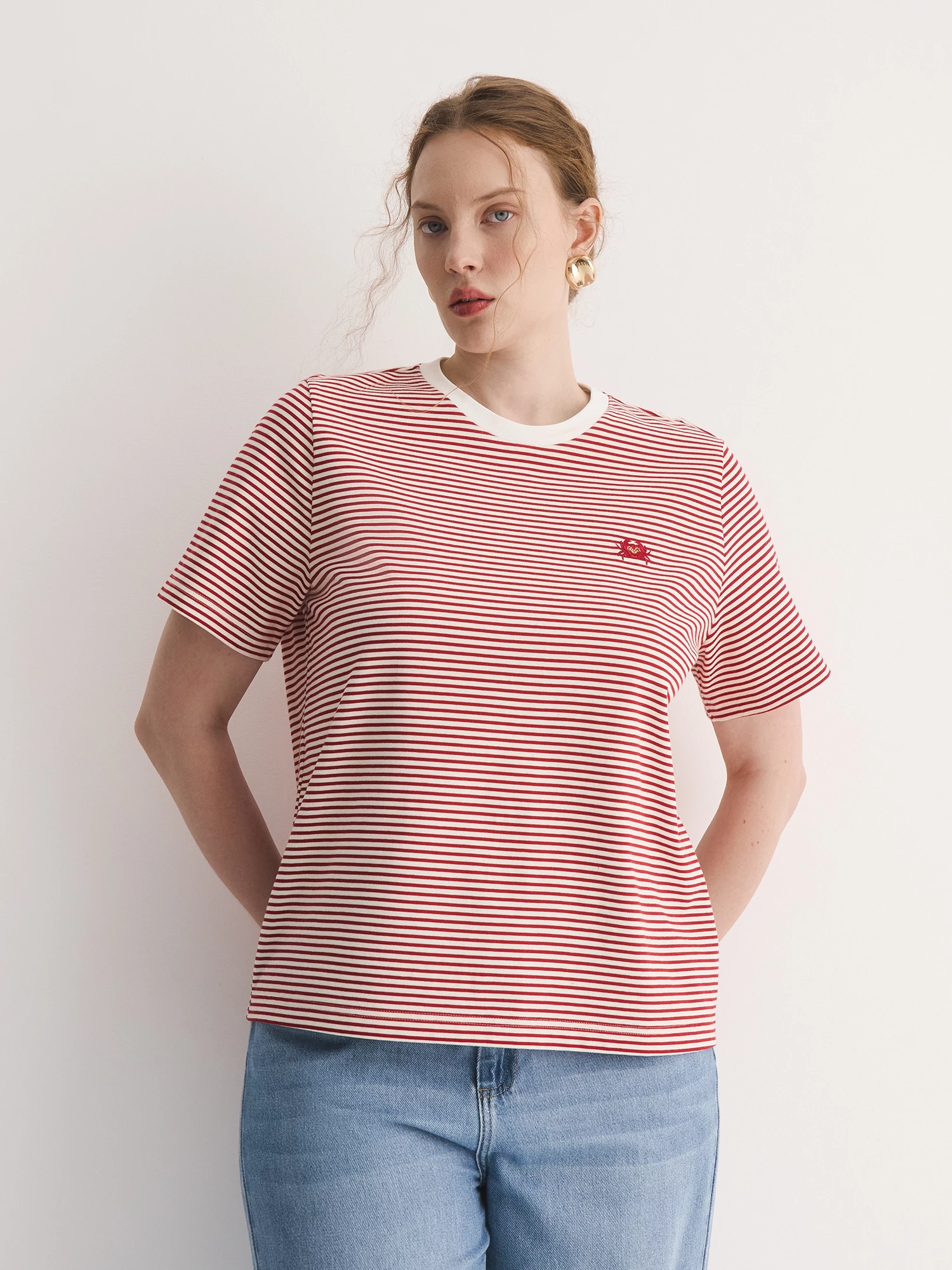 Хлопковая футболка в морском стиле Lalis арт. TS0199K1R