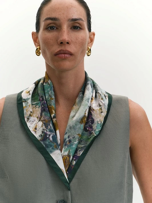 Шелковый платок с цветочным принтом Elis арт. PK0071