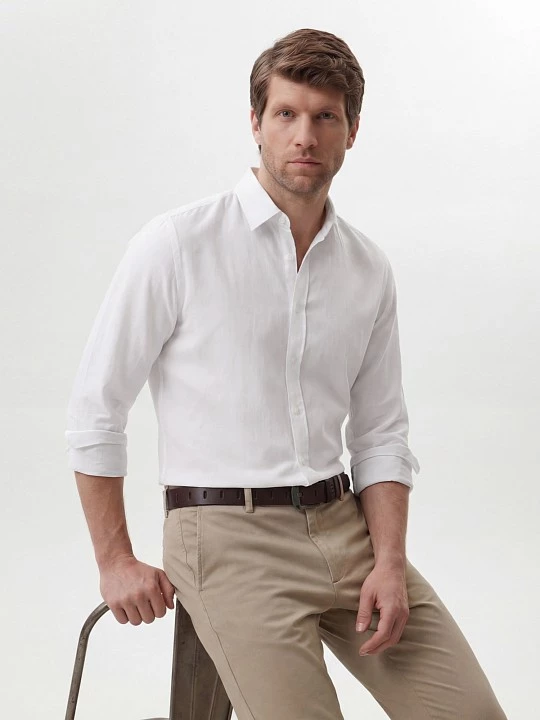 Приталенная рубашка из хлопковой ткани 20line арт. IRU0128Y1N