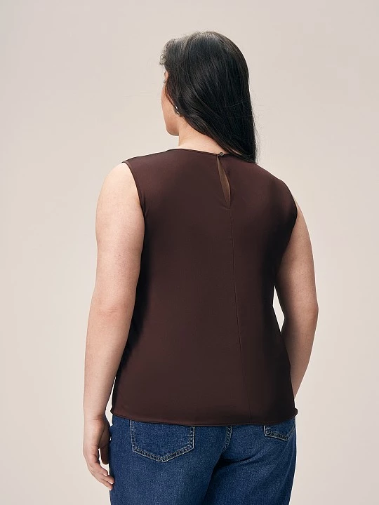 Топ без рукавов из атласной ткани Lalis арт. TP00365
