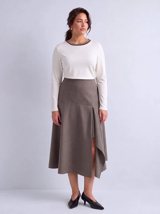 Трикотажный лонгслив с подвязом Lalis арт. LS0034K