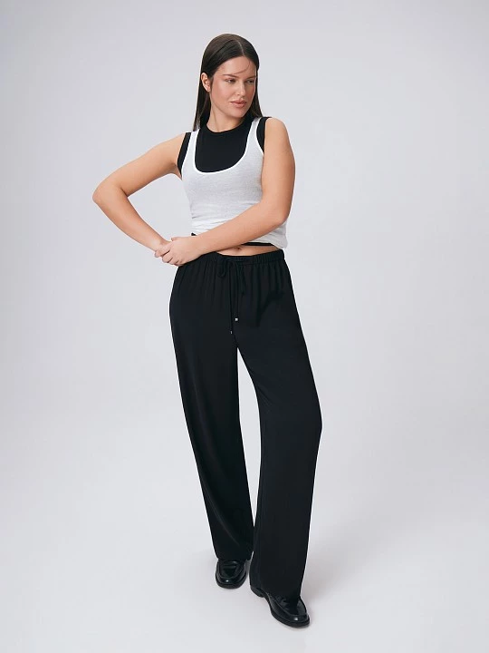 Брюки свободного кроя на резинке и шнуре Lalis арт. TR05265