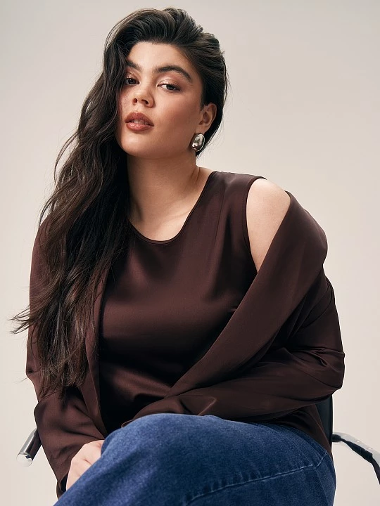 Топ без рукавов из атласной ткани Lalis арт. TP00365