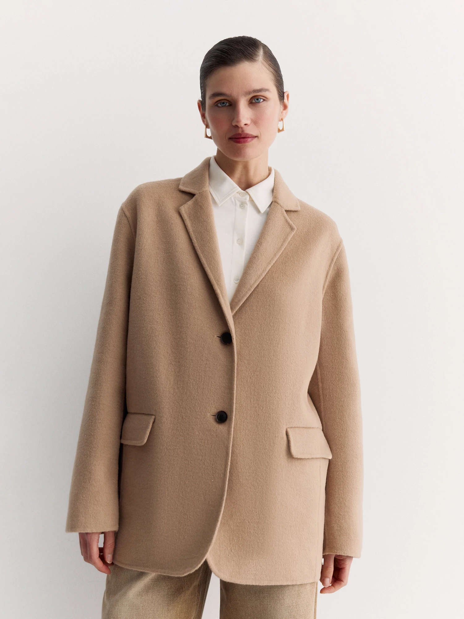 Легкое пальто-пиджак из шерстяной ткани Elis арт. PS0021Y1