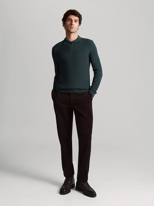 Джемпер-поло с шерстью мериноса 20line арт. IPO0068V