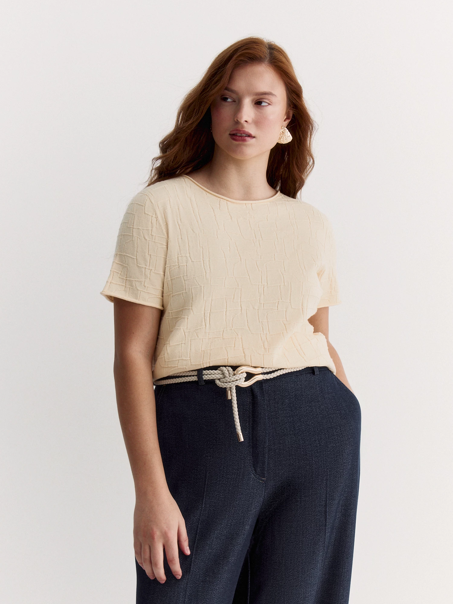 Вязаный джемпер с коротким рукавом Lalis арт. JM0303V1P