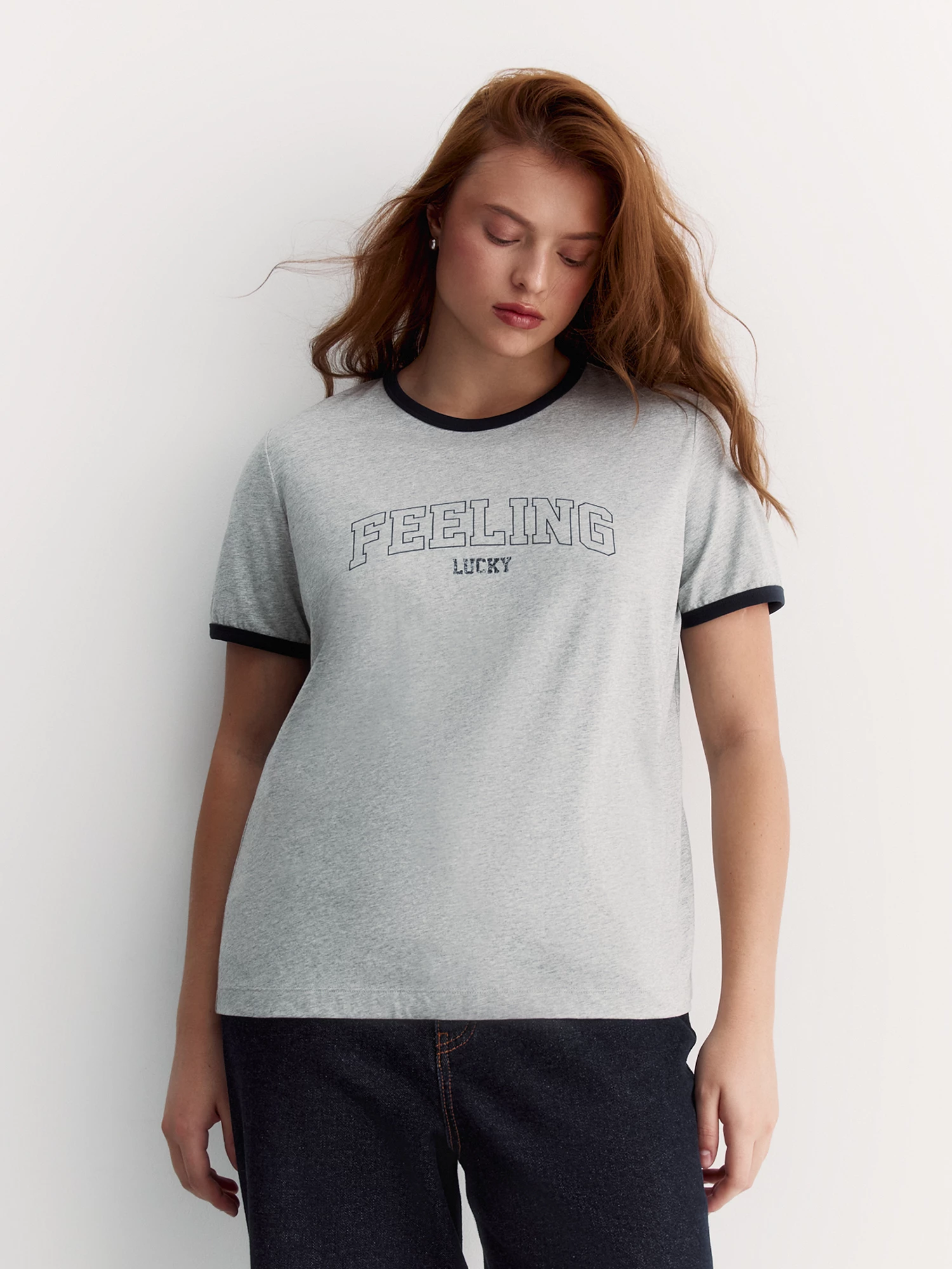 Футболка из хлопкового трикотажа с кантом Lalis арт. TS0100K5